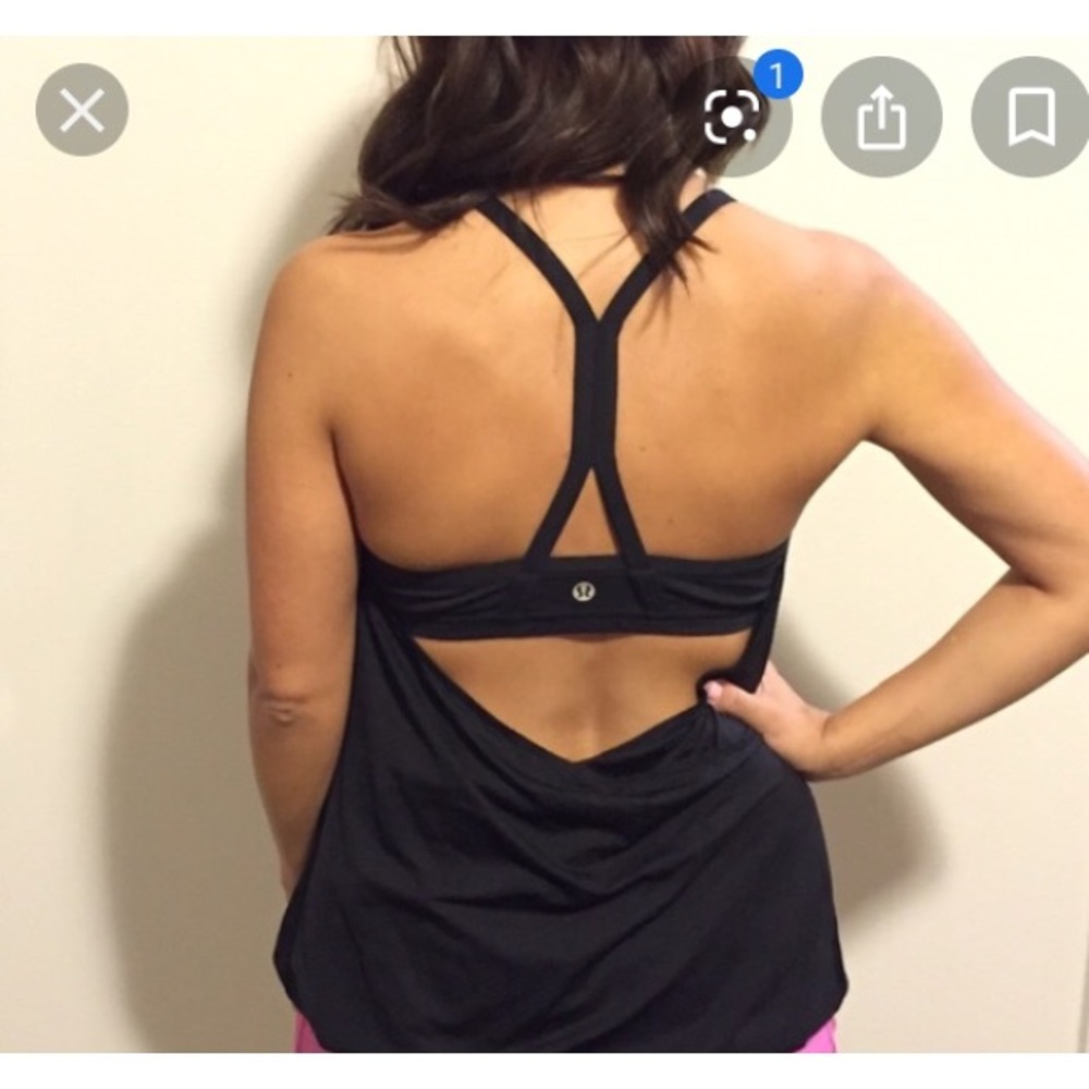 Lululemon yoga tank, cowl front and drap back